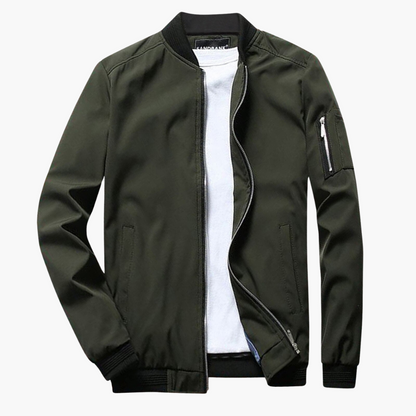Veste Bomber Avec Poches Zippées Et Coupe Classique Pour Homme | Idéal Pour La Mi-Saison Et Un Usage Quotidien