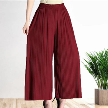 Pantalon À Jambes Larges Avec Taille Haute Pour Femme | Idéal Pour Le Bureau Ou Les Soirées