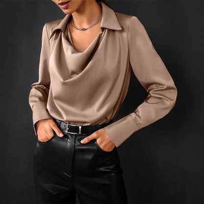 Blouse à Détails Froncés avec Coupe Standard pour Femmes | Idéale pour le Bureau et les Sorties