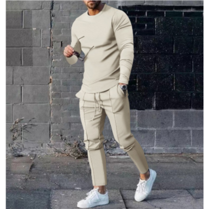 Ensemble Deux-Pièces pour Homme avec Haut à Manches Longues et Pantalon | Idéal pour le Printemps et l’Automne