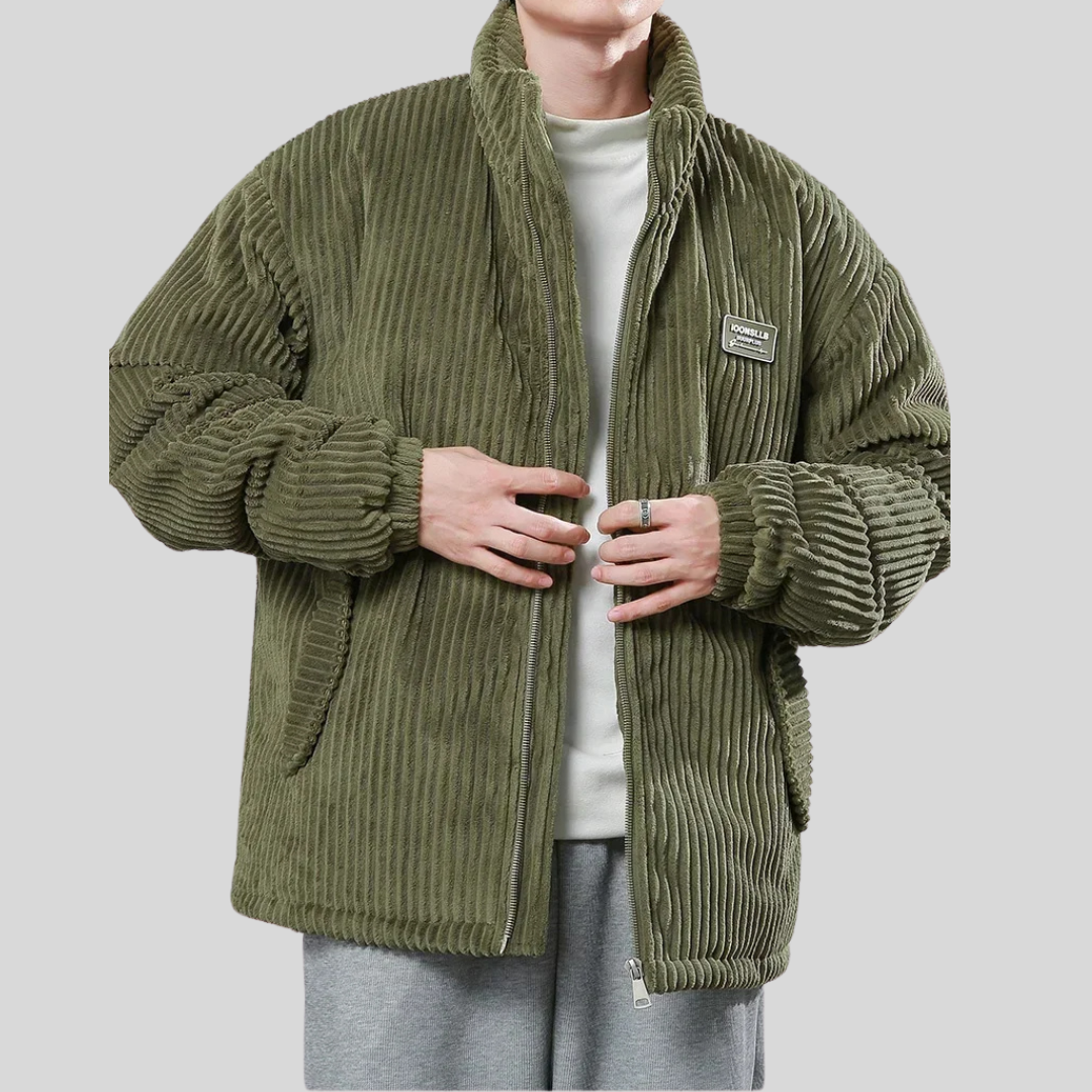 Veste Matelassée avec Col Montant et Coupe Ample pour Homme | Idéale pour la Mi-Saison