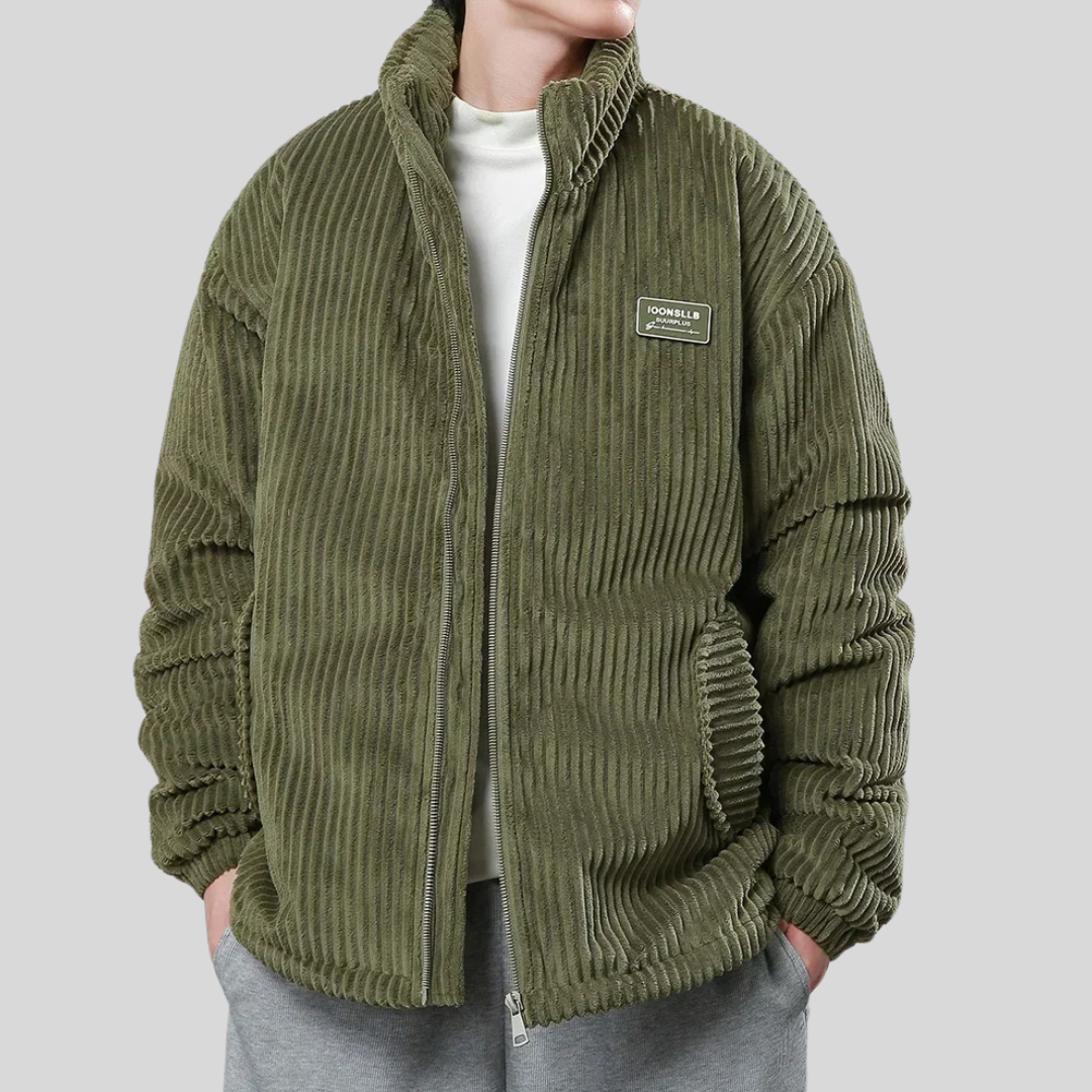 Veste Matelassée avec Col Montant et Coupe Ample pour Homme | Idéale pour la Mi-Saison