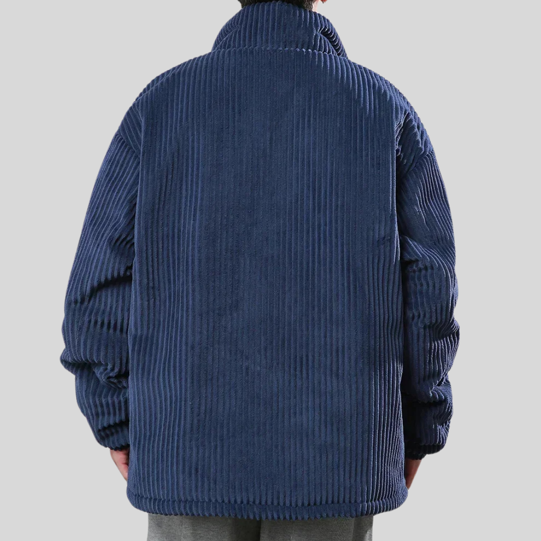Veste Matelassée avec Col Montant et Coupe Ample pour Homme | Idéale pour la Mi-Saison