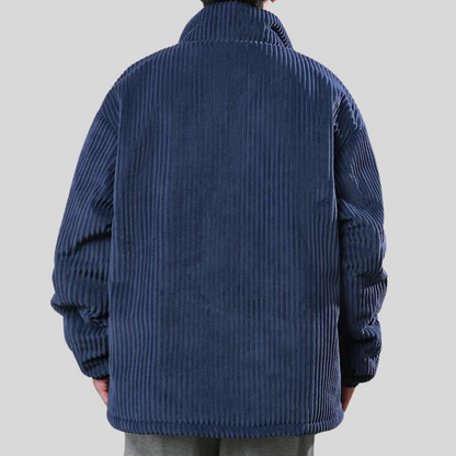 Veste Matelassée avec Col Montant et Coupe Ample pour Homme | Idéale pour la Mi-Saison