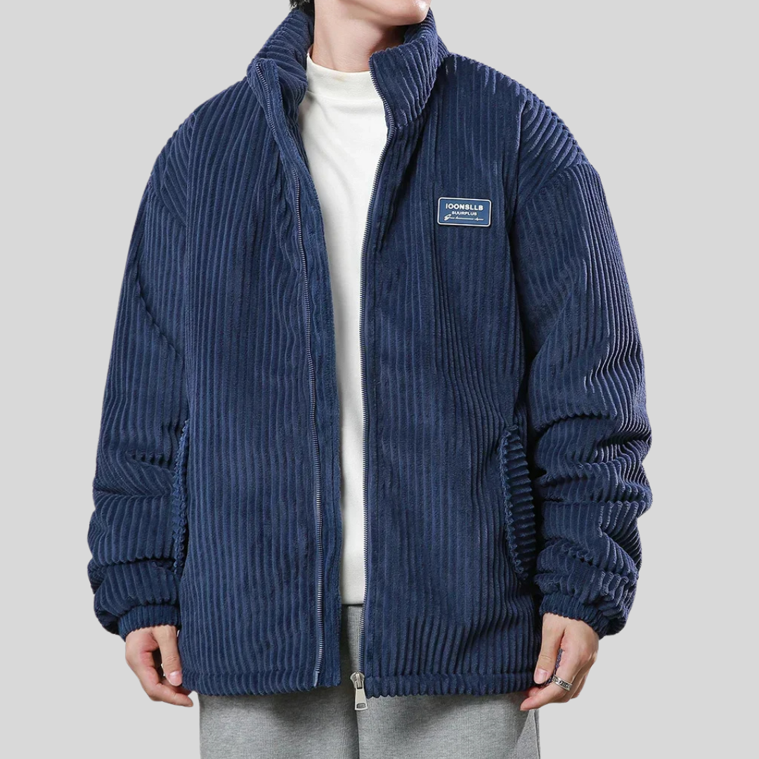 Veste Matelassée avec Col Montant et Coupe Ample pour Homme | Idéale pour la Mi-Saison