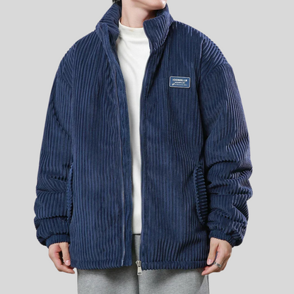 Veste Matelassée avec Col Montant et Coupe Ample pour Homme | Idéale pour la Mi-Saison