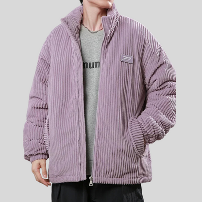 Veste Matelassée avec Col Montant et Coupe Ample pour Homme | Idéale pour la Mi-Saison