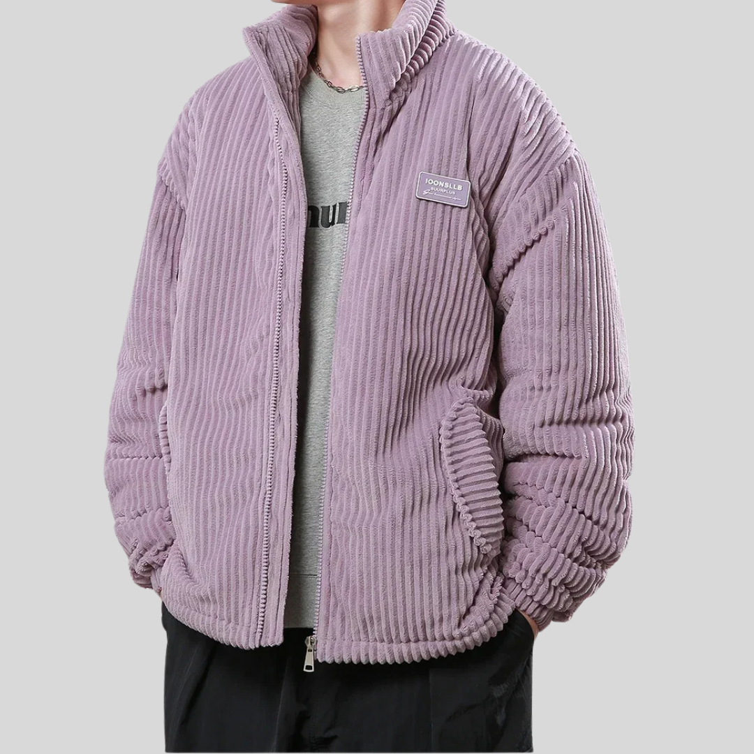 Veste Matelassée avec Col Montant et Coupe Ample pour Homme | Idéale pour la Mi-Saison