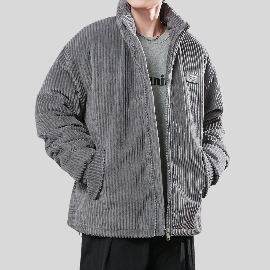 Veste Matelassée avec Col Montant et Coupe Ample pour Homme | Idéale pour la Mi-Saison