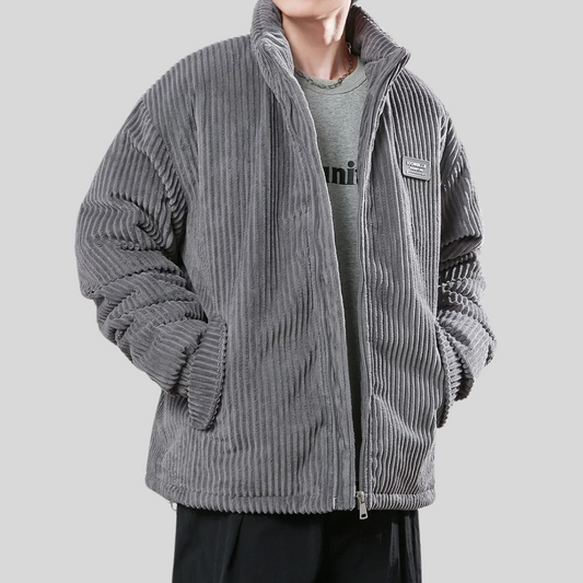 Veste Matelassée avec Col Montant et Coupe Ample pour Homme | Idéale pour la Mi-Saison