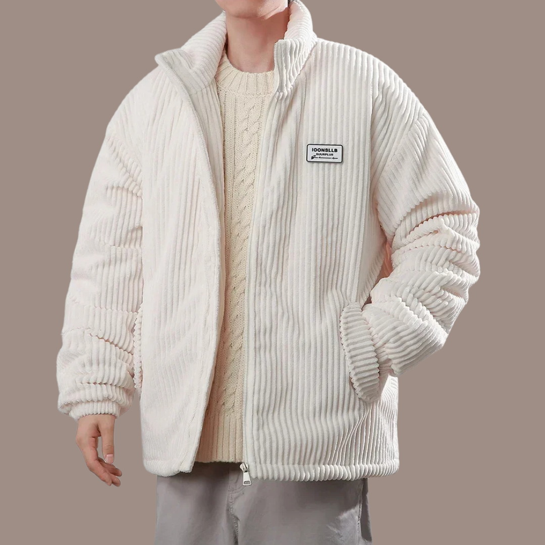 Veste Matelassée avec Col Montant et Coupe Ample pour Homme | Idéale pour la Mi-Saison