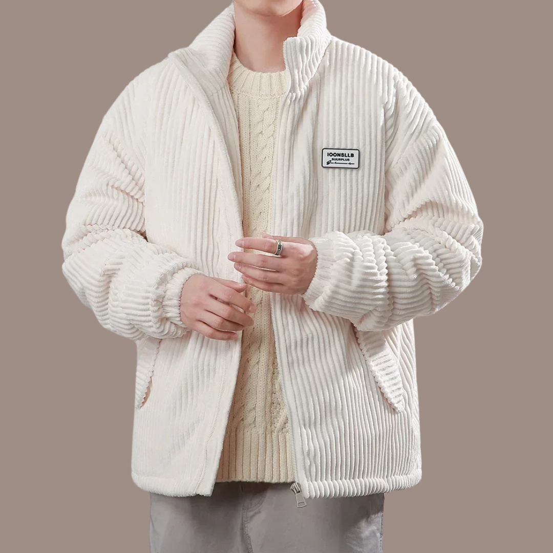 Veste Matelassée avec Col Montant et Coupe Ample pour Homme | Idéale pour la Mi-Saison