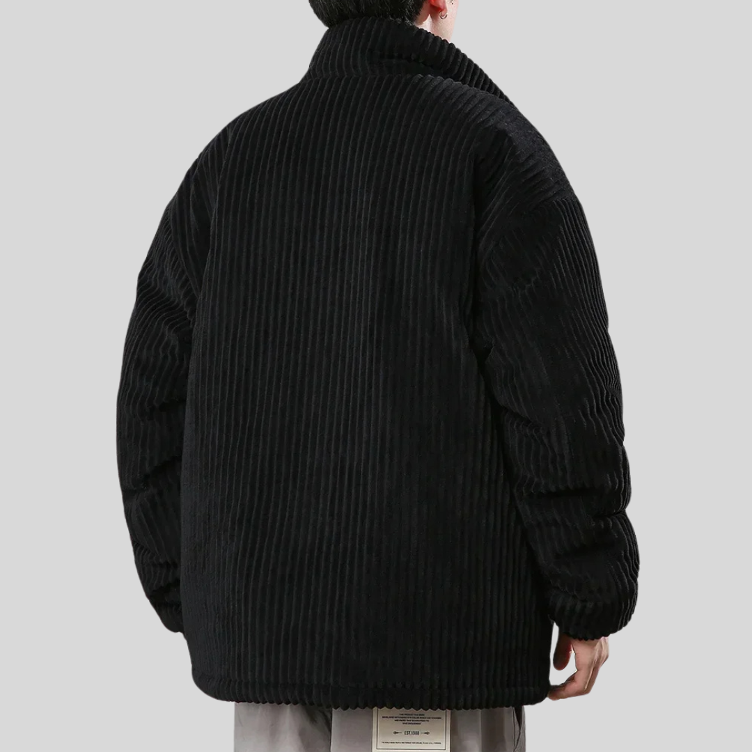 Veste Matelassée avec Col Montant et Coupe Ample pour Homme | Idéale pour la Mi-Saison