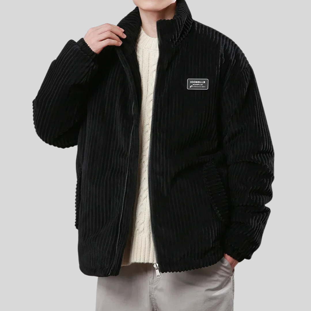 Veste Matelassée avec Col Montant et Coupe Ample pour Homme | Idéale pour la Mi-Saison