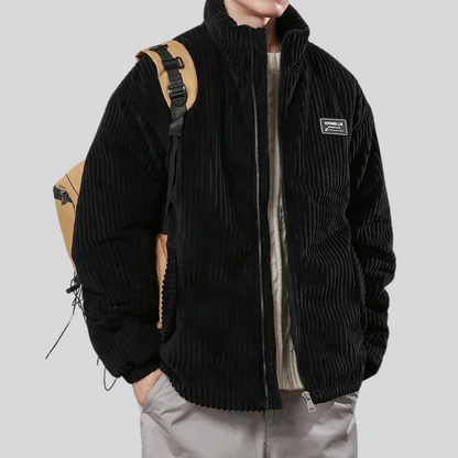Veste Matelassée avec Col Montant et Coupe Ample pour Homme | Idéale pour la Mi-Saison