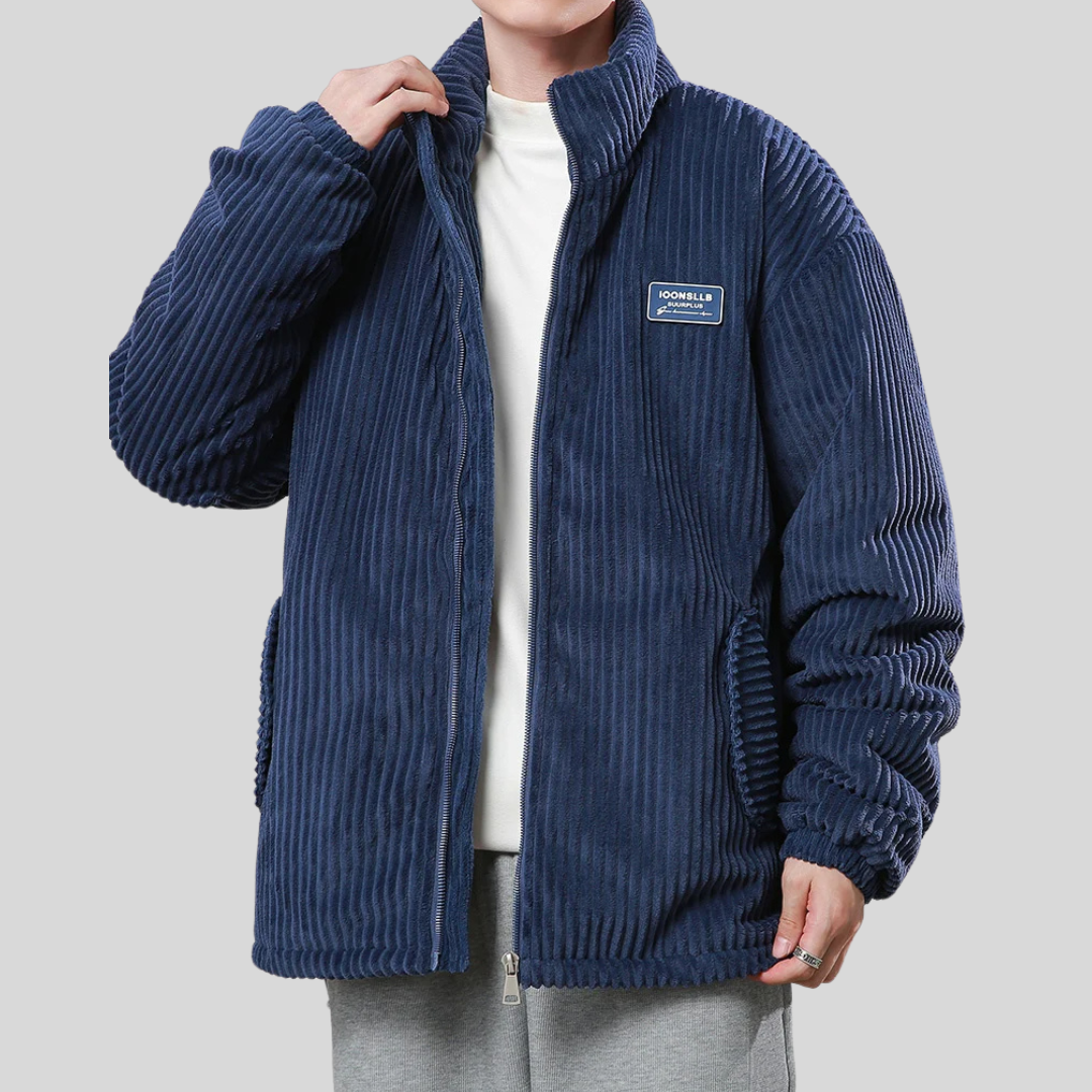Veste Matelassée avec Col Montant et Coupe Ample pour Homme | Idéale pour la Mi-Saison