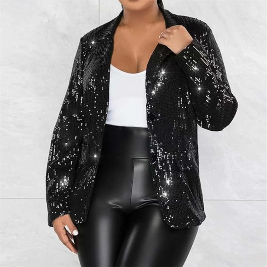Manteau Blazer À Sequins Avec Coupe Structurée Pour Femme | Idéal Pour Événements En Soirée
