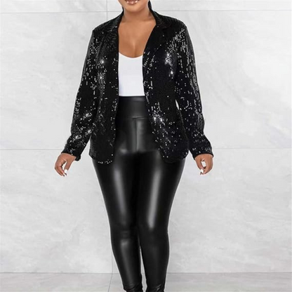 Manteau Blazer À Sequins Avec Coupe Structurée Pour Femme | Idéal Pour Événements En Soirée
