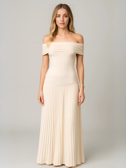 Robe Maxi Plissée Avec Coupe Fluide Pour Femme | Idéale Pour Mariages Et Événements