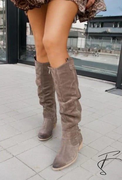 Bottes Décontractées à Talon Plat pour Femmes | Idéales pour un Usage Quotidien