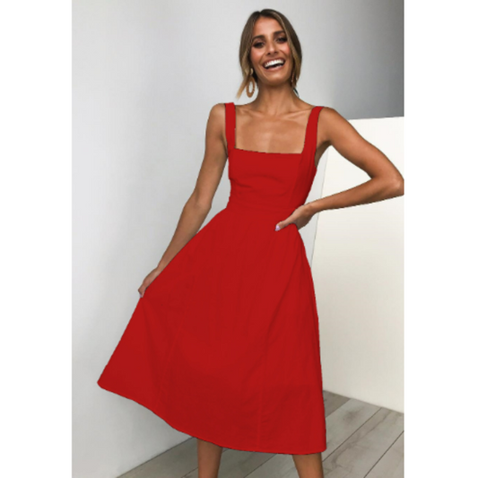Robe Midi avec Poches Latérales pour Femme | Idéale pour Été et Activités Quotidiennes