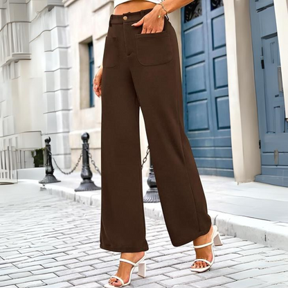 Pantalon Palazzo Avec Taille Élastique Et Coupe Large Pour Femmes | Idéal Pour Usage Quotidien