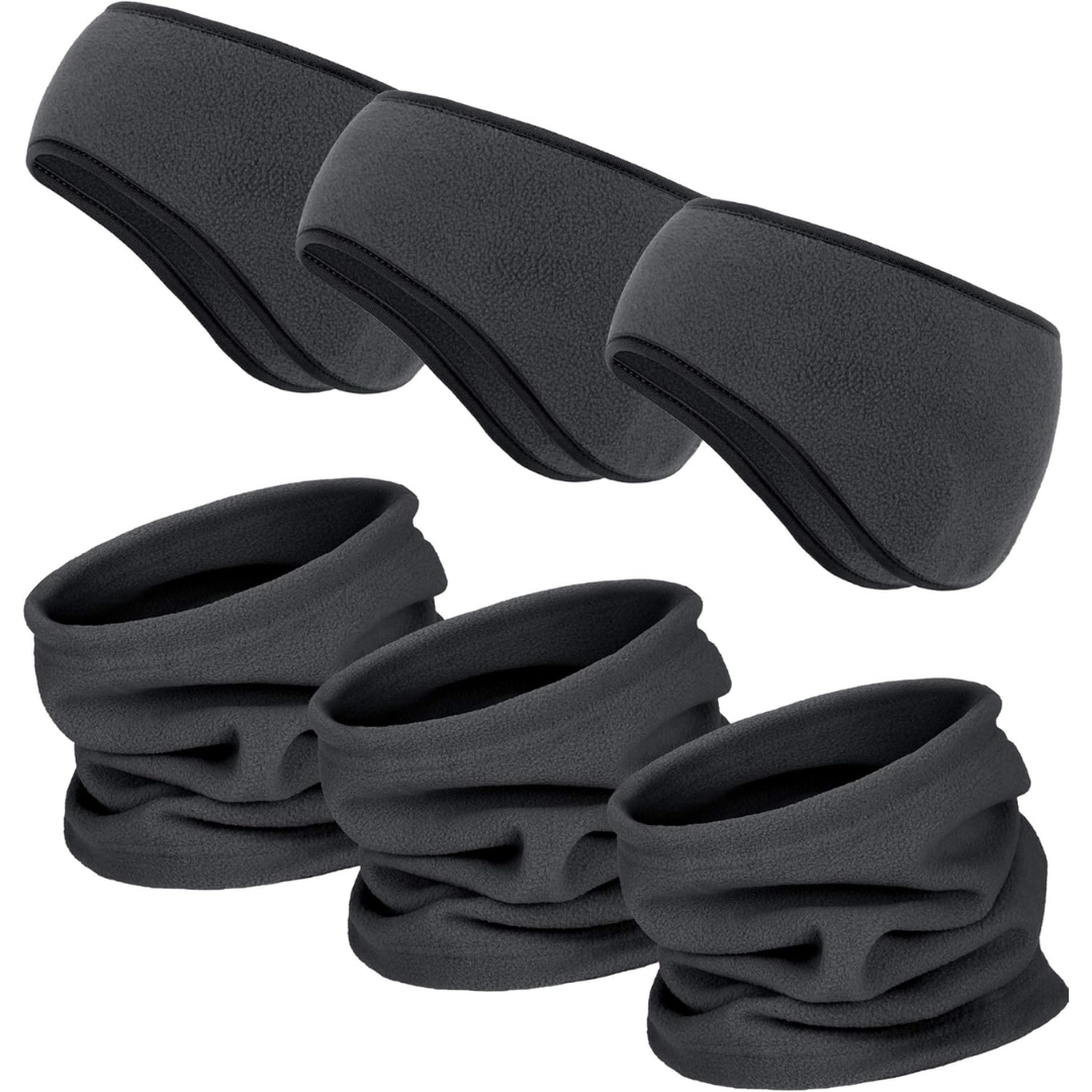 Ensemble Hiver 6-en-1 avec Bandeaux et Cache-Cous pour Adultes | Idéal pour les Activités Extérieures