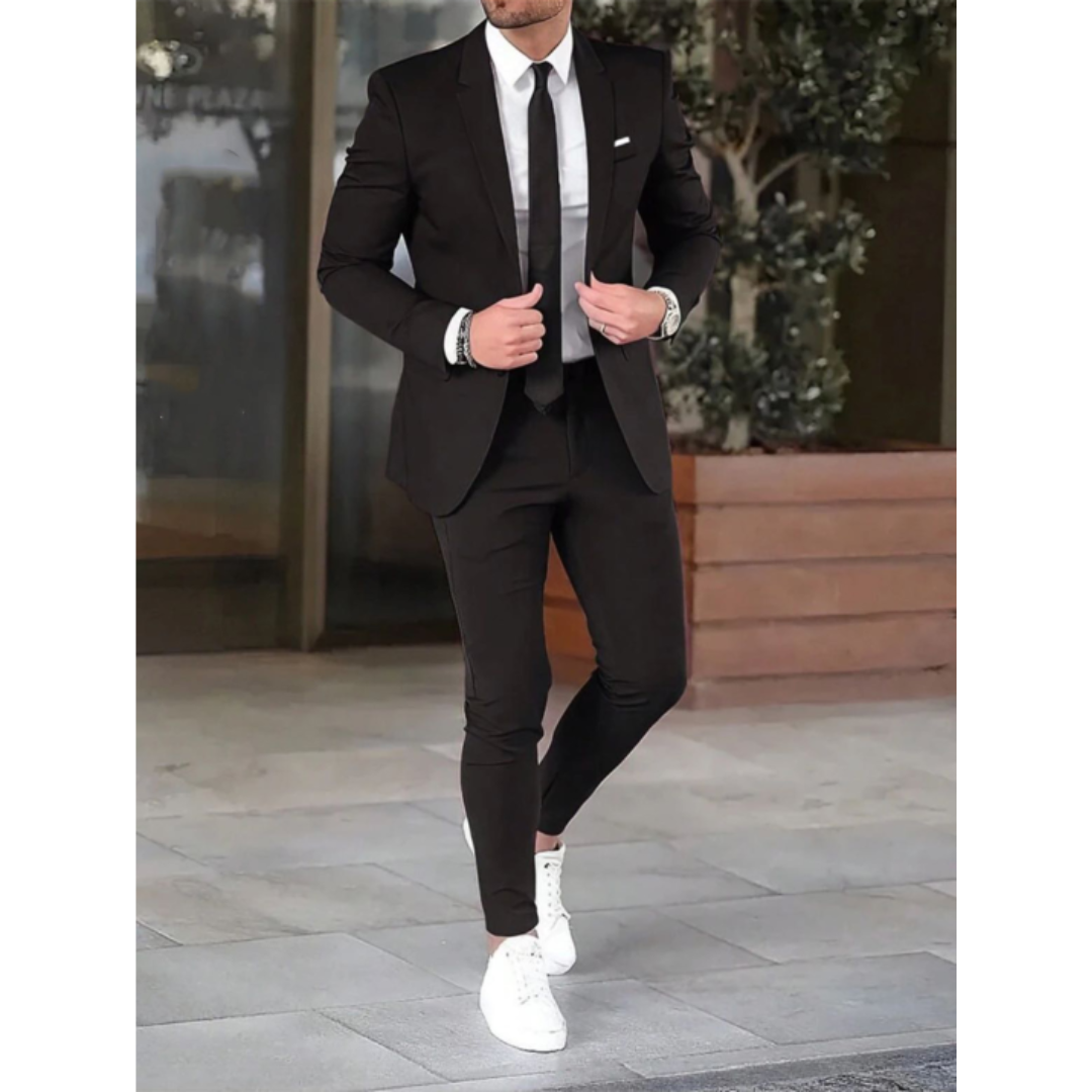 Costume Homme Slim Fit avec Veste et Pantalon | Idéal pour Occasions Formelles