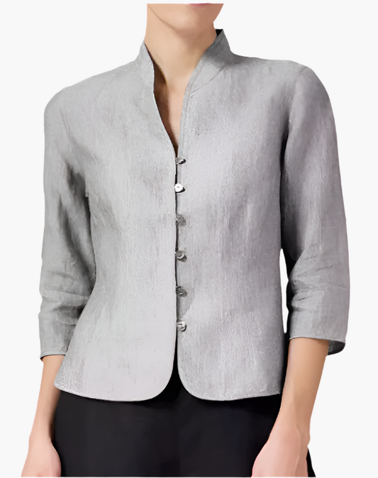 Blazer Avec Col Montant Pour Femmes | Idéal Pour Bureau Et Usage Quotidien