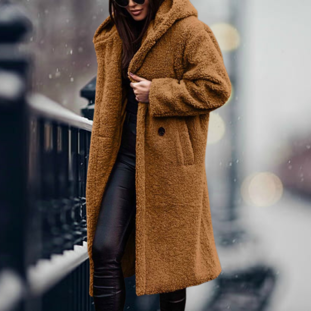 Manteau Long avec Capuche et Coupe Oversize pour Femme | Idéal pour l’Hiver