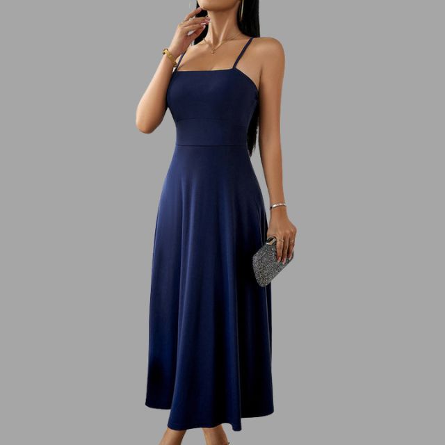 Robe Midi Swing Avec Silhouette Fluide Pour Femme | Idéal Pour Usage Quotidien Et Événements