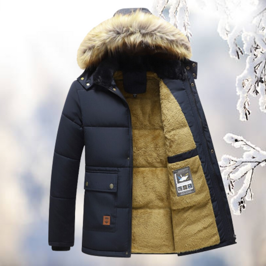 Parka d’Hiver avec Capuche Ajustable et Col en Fausse Fourrure pour Homme | Idéale pour les Activités Hivernales