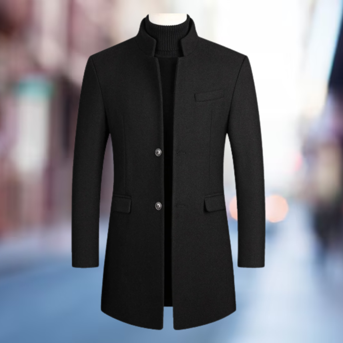 Manteau Long d’Hiver avec Coupe Droite pour Homme | Idéal pour la Saison Froide