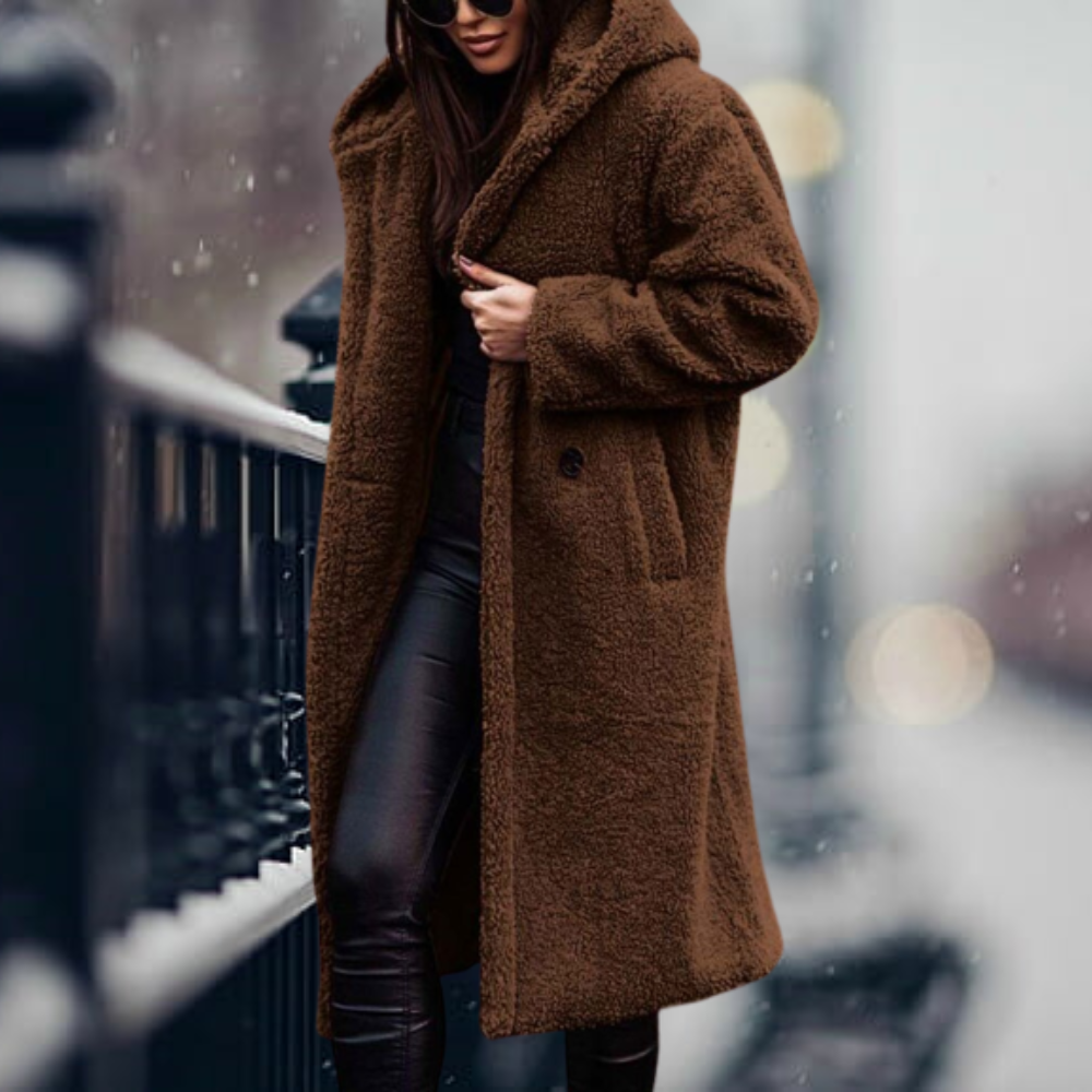 Manteau Long avec Capuche et Coupe Oversize pour Femme | Idéal pour l’Hiver