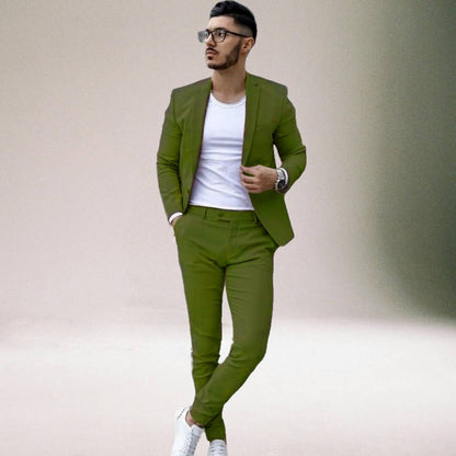 Ensemble Homme Slim Fit avec Blazer et Pantalon | Pour Occasions Formelles et Décontractées