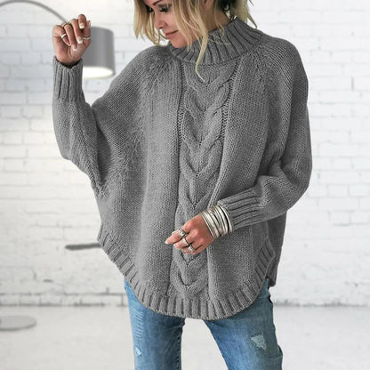 Pull Long à Gros Tricot pour Femme avec Manches Longues | Idéal pour l’Hiver