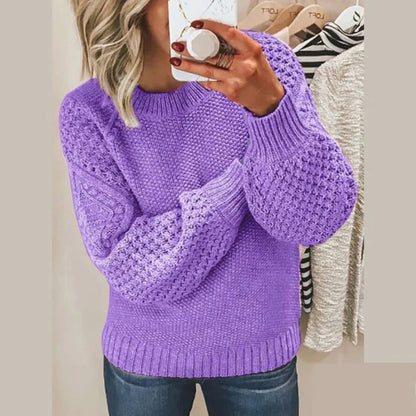 Pull à Manches Longues pour Femme en Matière Synthétique | Idéal pour l’Hiver