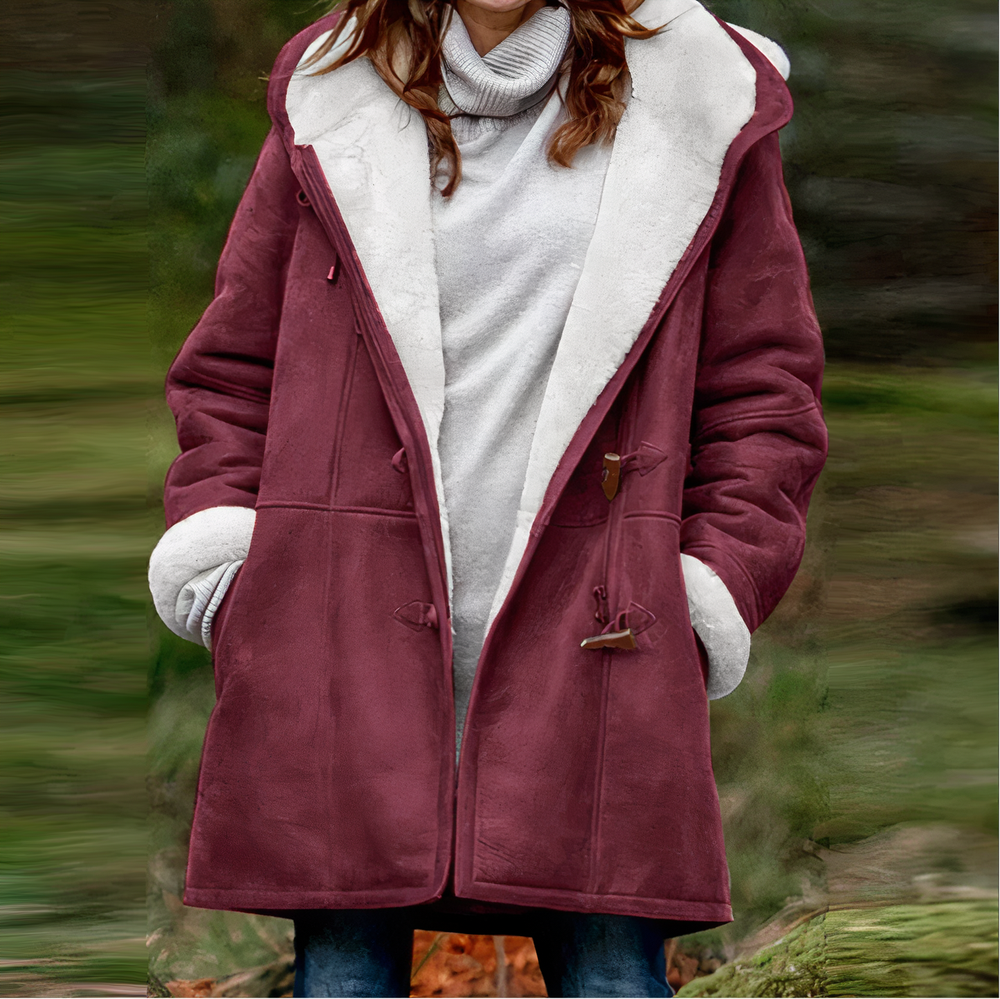 Manteau d’Hiver avec Finition Structurée pour Femme | Idéal pour la Saison Froide