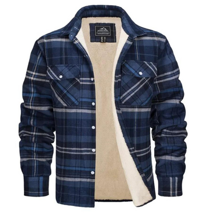 Veste à Carreaux avec Doublure Intérieure et Poches pour Hommes | Idéale pour Automne et Hiver