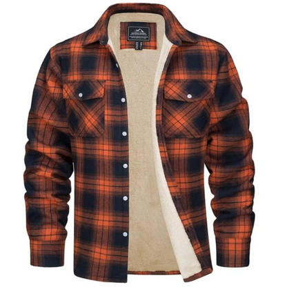 Veste à Carreaux avec Doublure Intérieure et Poches pour Hommes | Idéale pour Automne et Hiver