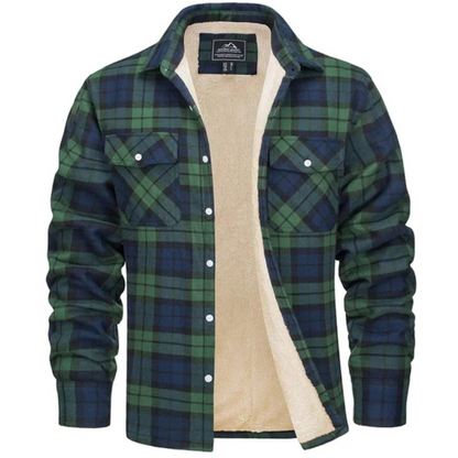 Veste à Carreaux avec Doublure Intérieure et Poches pour Hommes | Idéale pour Automne et Hiver
