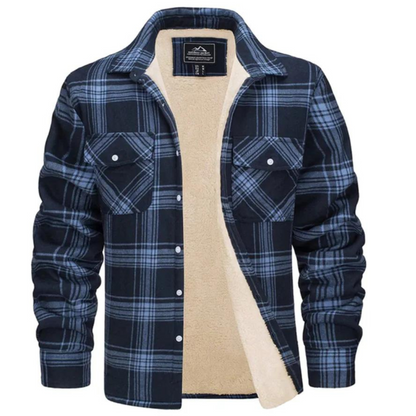 Veste à Carreaux avec Doublure Intérieure et Poches pour Hommes | Idéale pour Automne et Hiver