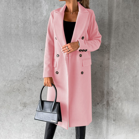 Manteau Long à Col Classique pour Femme | Idéal pour l’Hiver