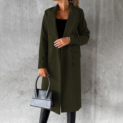 Manteau Long à Col Classique pour Femme | Idéal pour l’Hiver