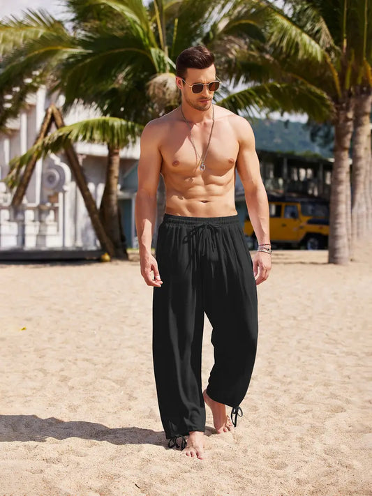 Pantalon Harem Décontracté Avec Coupe Ample Pour Homme | Idéal Pour Usage Quotidien