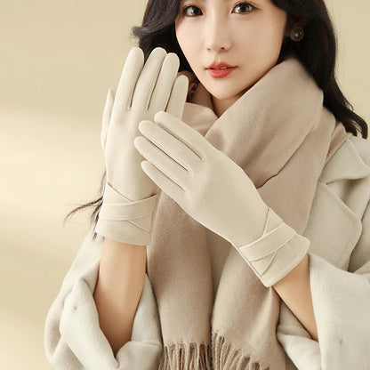 Gants avec Finition Douce Et Coupe Ajustée pour Femme | Idéaux pour Les Activités Extérieures En Hiver