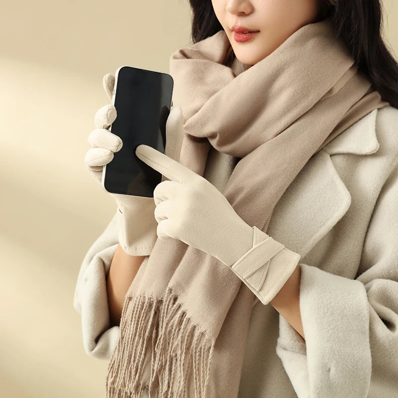 Gants avec Finition Douce Et Coupe Ajustée pour Femme | Idéaux pour Les Activités Extérieures En Hiver