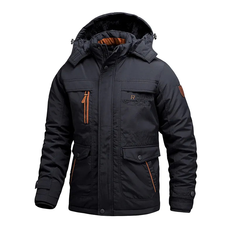 Veste d’Hiver avec Capuche Amovible pour Homme | Adaptée aux Activités en Plein Air