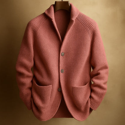 Cardigan boutonné pour hommes à col montant | Idéal pour l'automne au quotidien