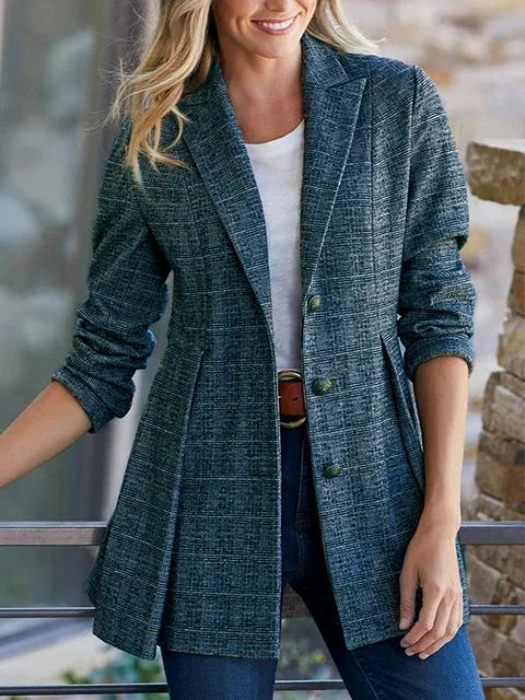 Blazer Vintage à Coupe Structurée pour Femme | Idéal pour Occasions Formelles et Quotidiennes